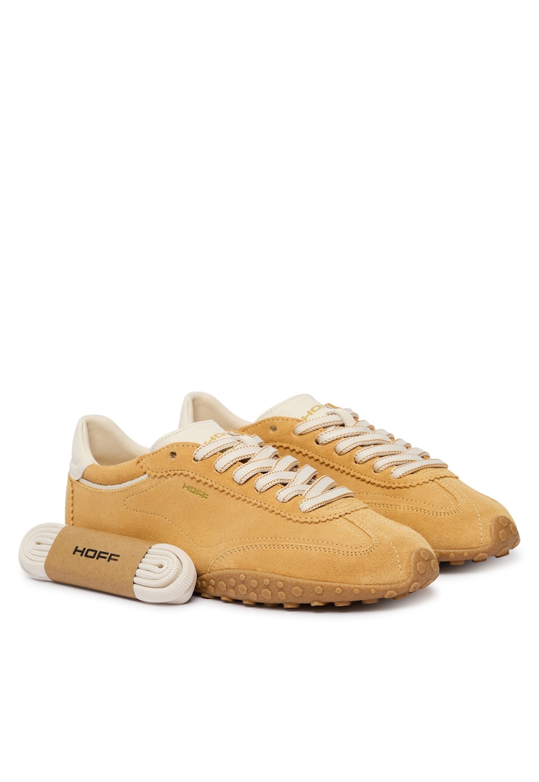 Tenisi dama - piele intoarsa - confortabili - maro