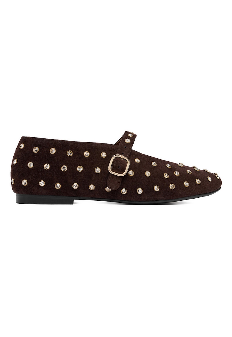 Balerini - Piele naturala - Maro -