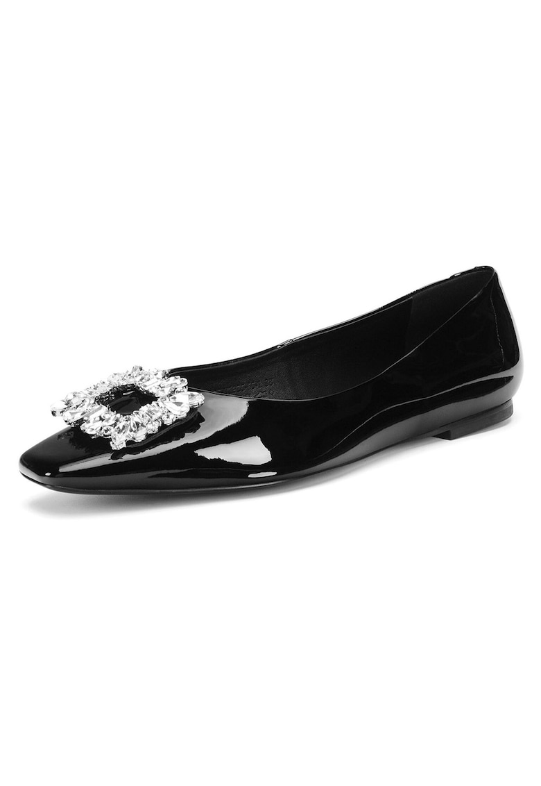 Balerini dama - piele naturala - negru -