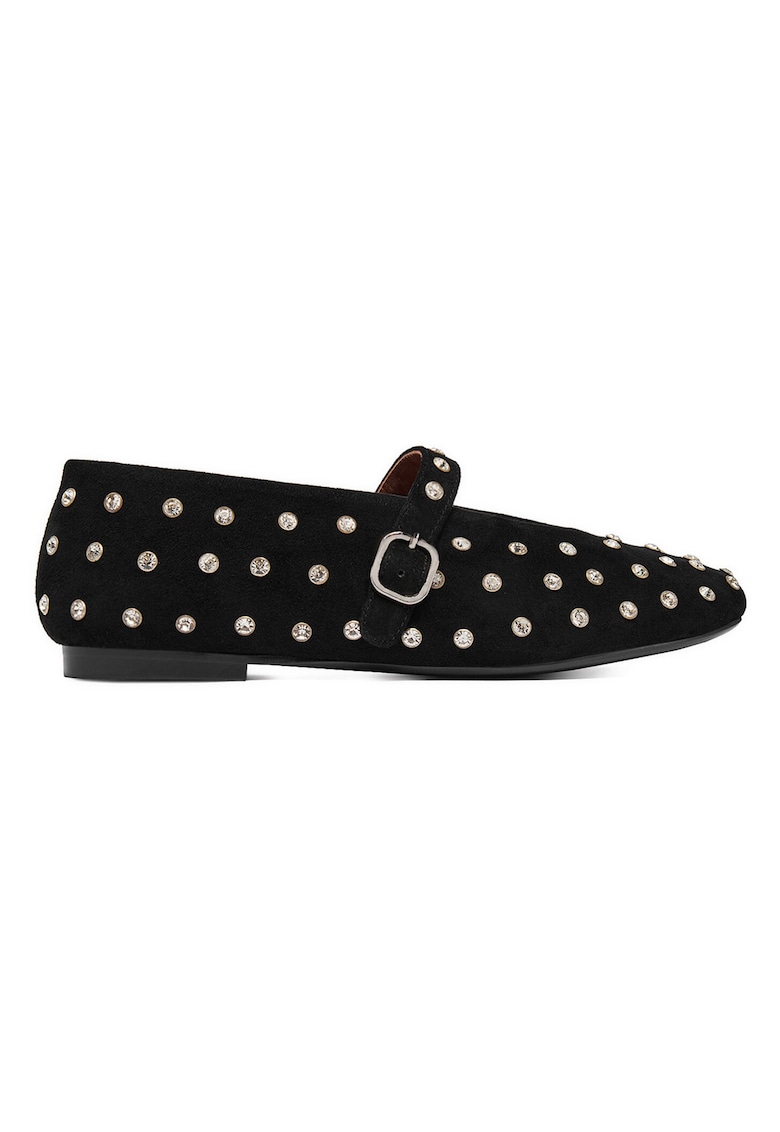 Balerini - Piele naturala - Negru -
