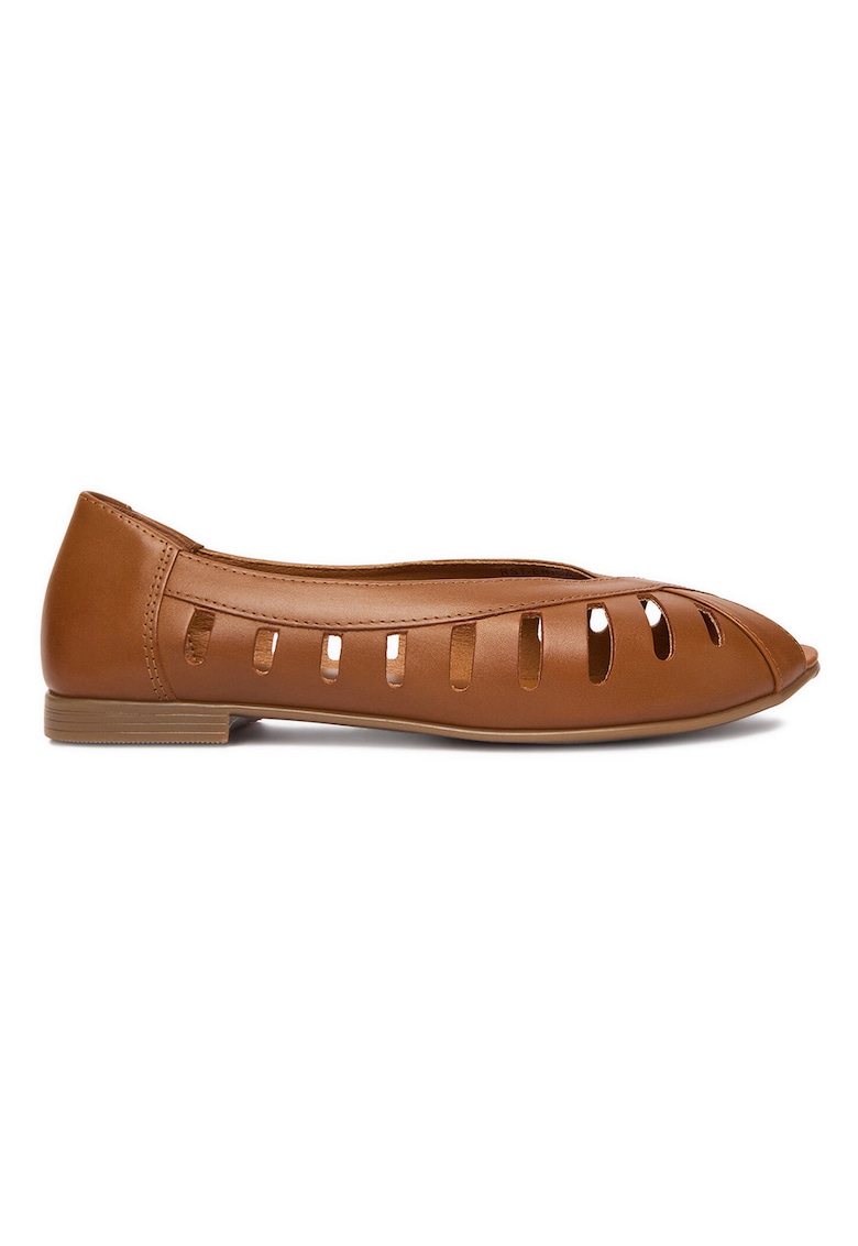 Balerini dama - piele naturala - maro - confortabili - eleganti