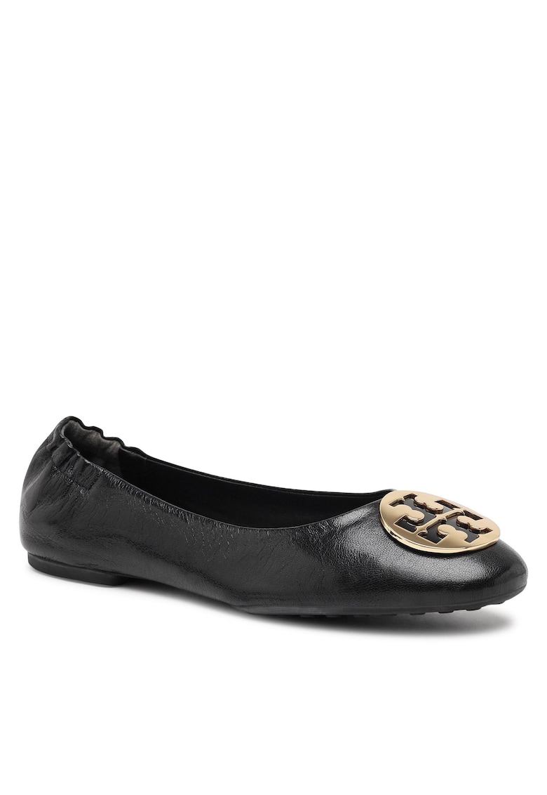 Balerini - Negru/Auriu - Piele naturala -