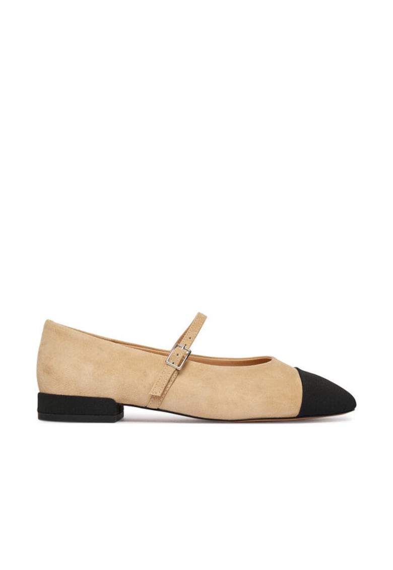 Balerini 14193443 - Piele naturala - Maro - Negru/Maro deschis