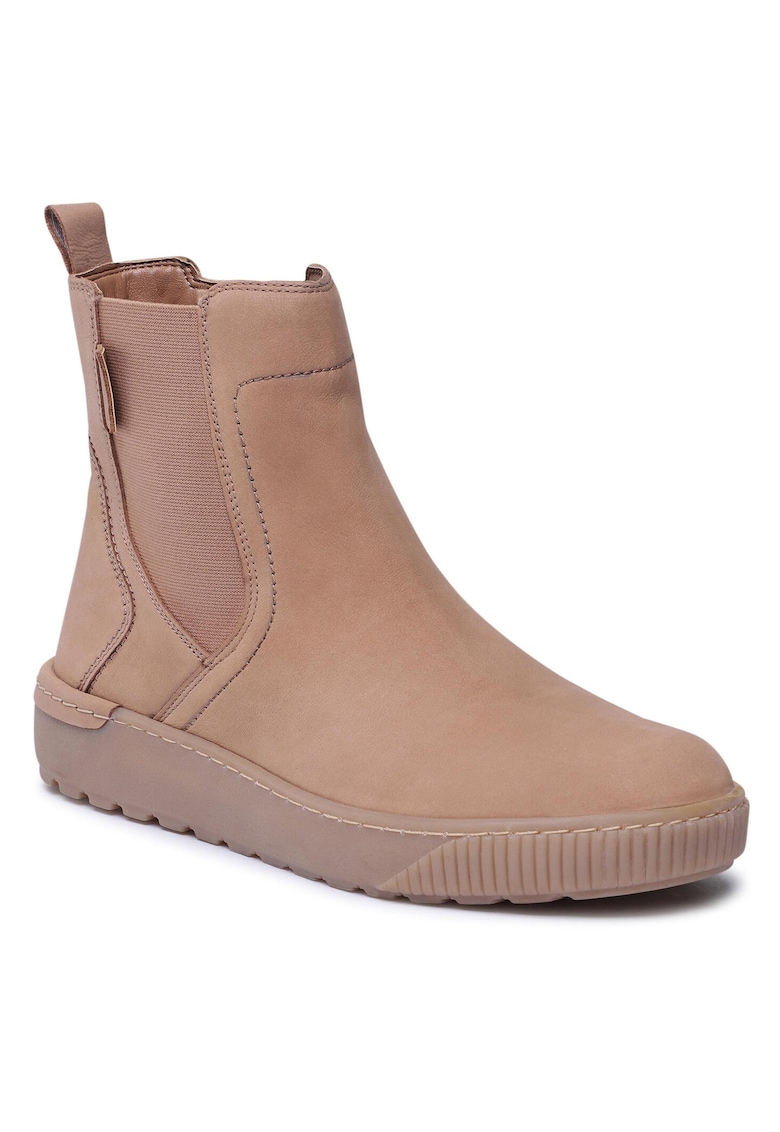 Botine femei - piele naturala - bej -