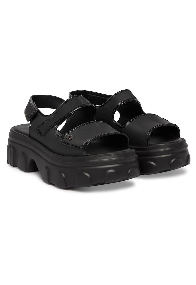 Sandale femei - negru - plastic - sistem inchidere Velcro