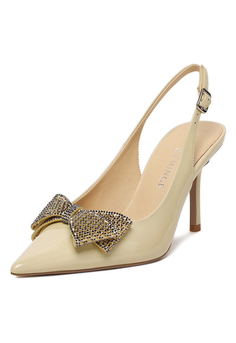 Pantofi eleganti pentru dama - piele naturala - stiletto - bej