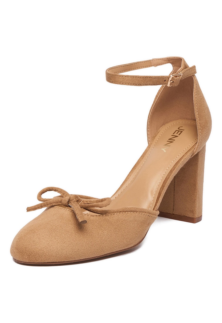 Pantofi dama - textil - toc clasic - bej