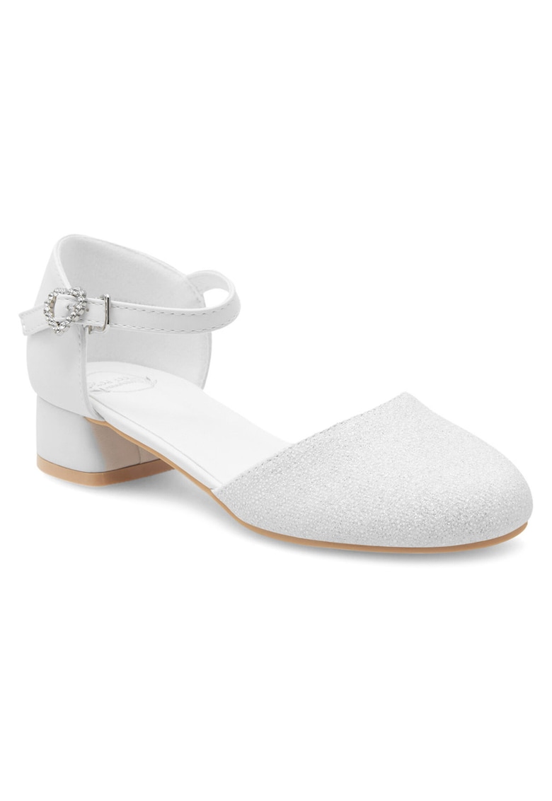 Pantofi copii - balerini - alb - textil -