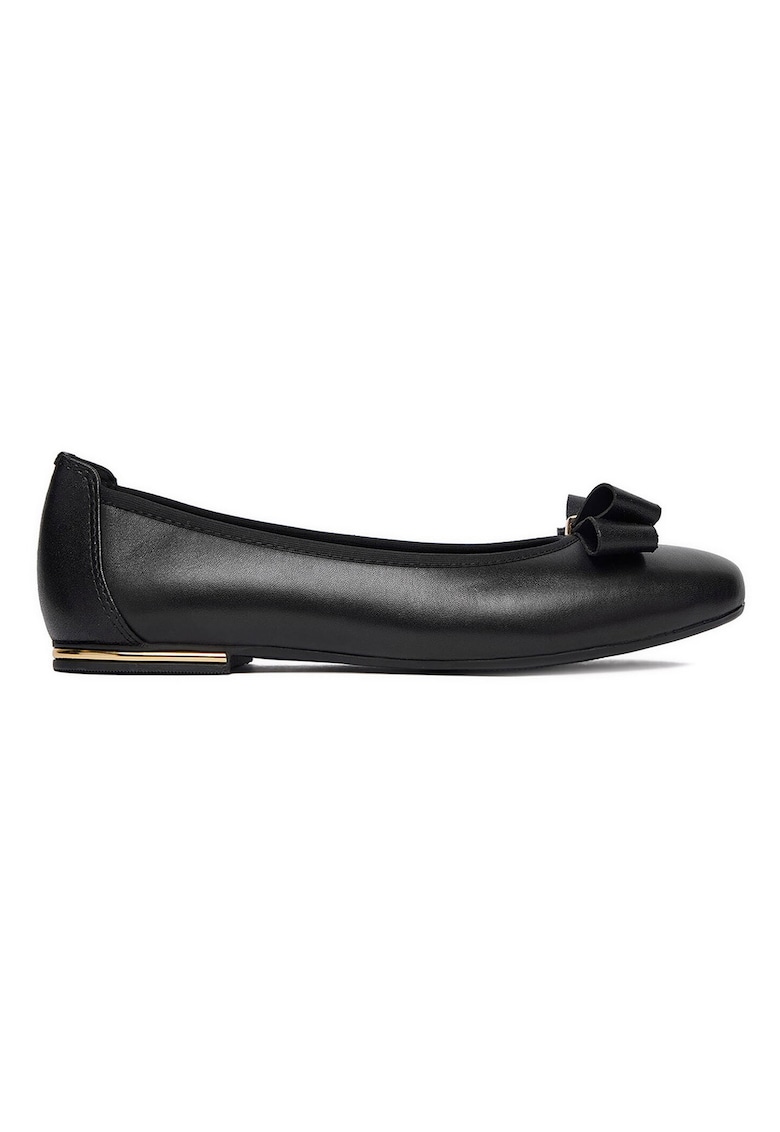 Balerini eleganți din piele naturală - Negru