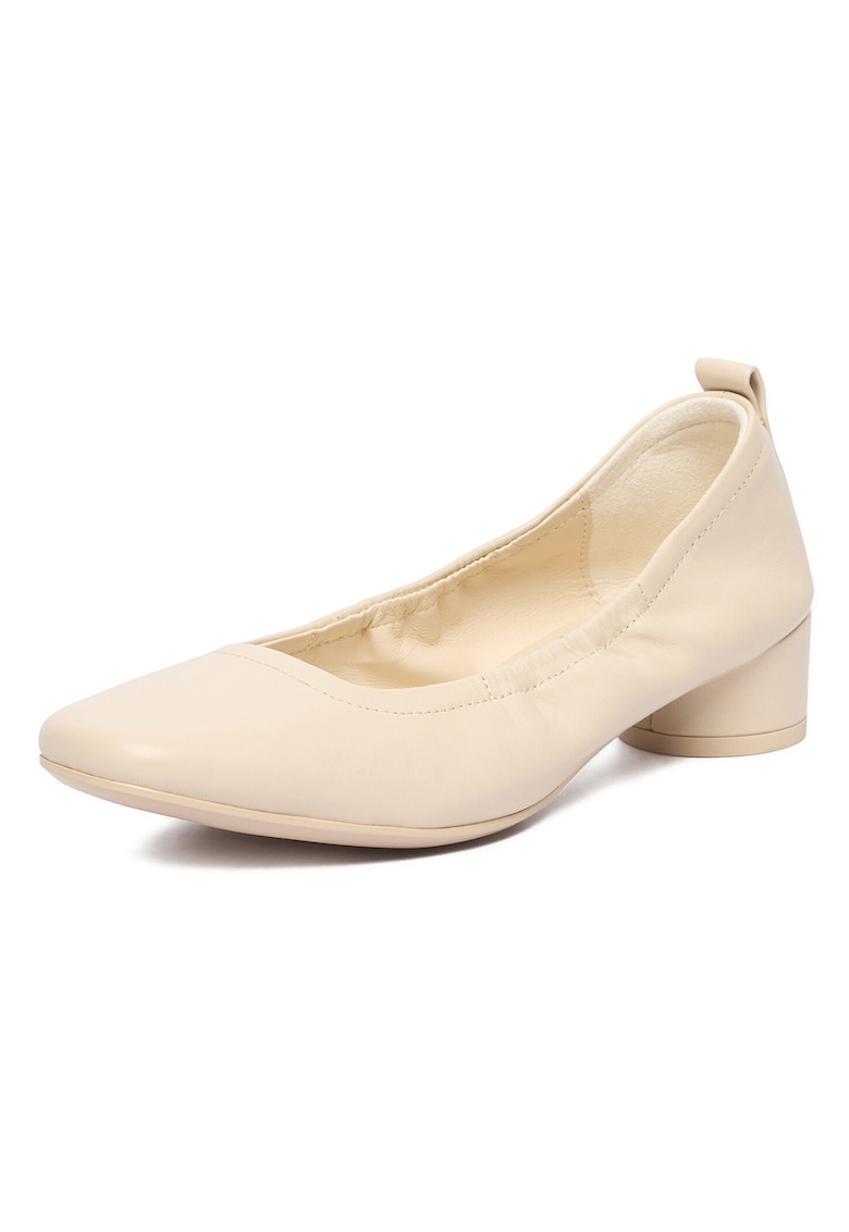 Pantofi dama - piele naturala - toc mic - bej - Gino Rossi - imagine 1