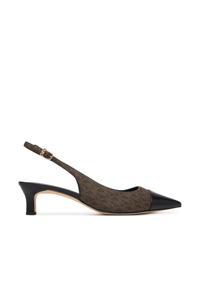 Pantofi dama - toc mic - piele ecologica - maro