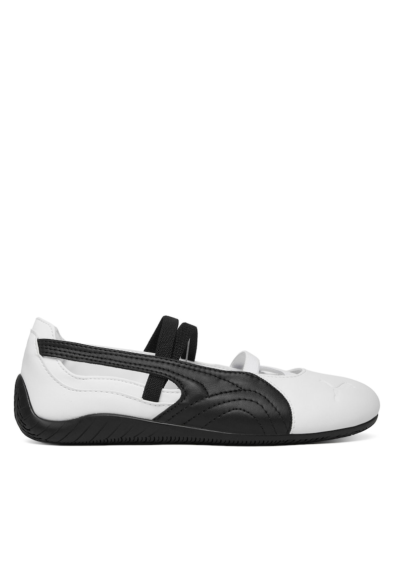 Balerini dama 406144 - Piele naturala - Alb/Negru