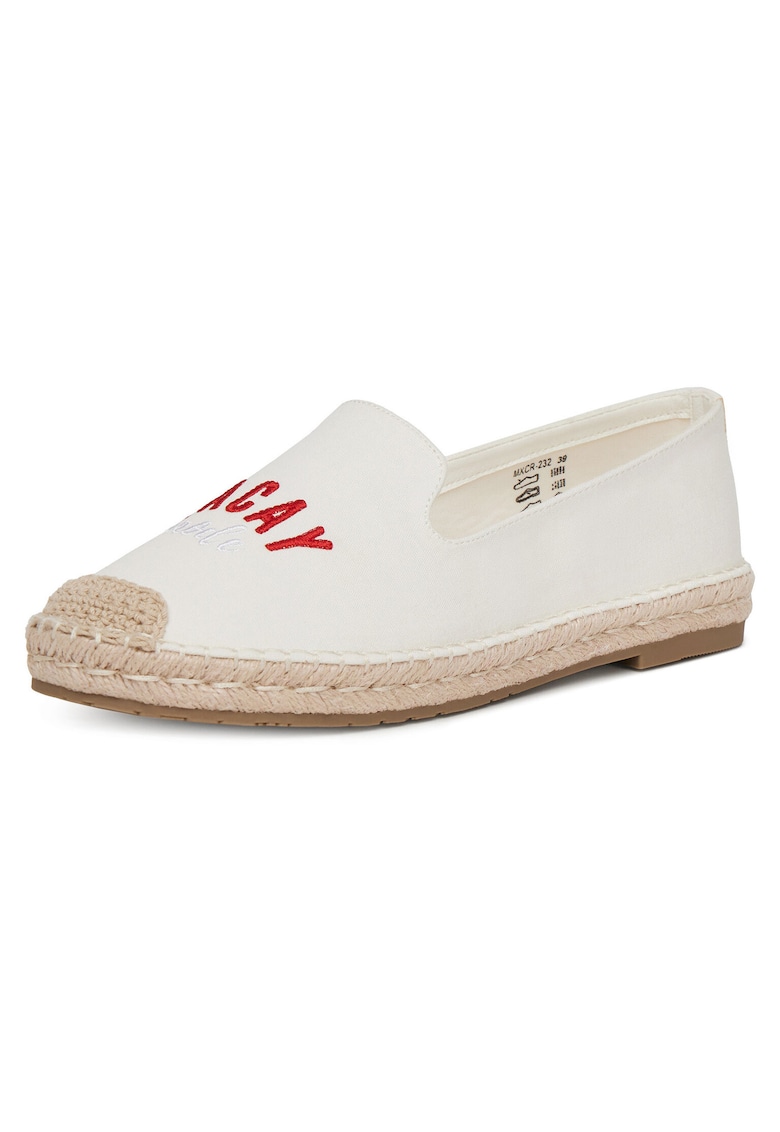 Espadrile femeie - tesatura - albe -