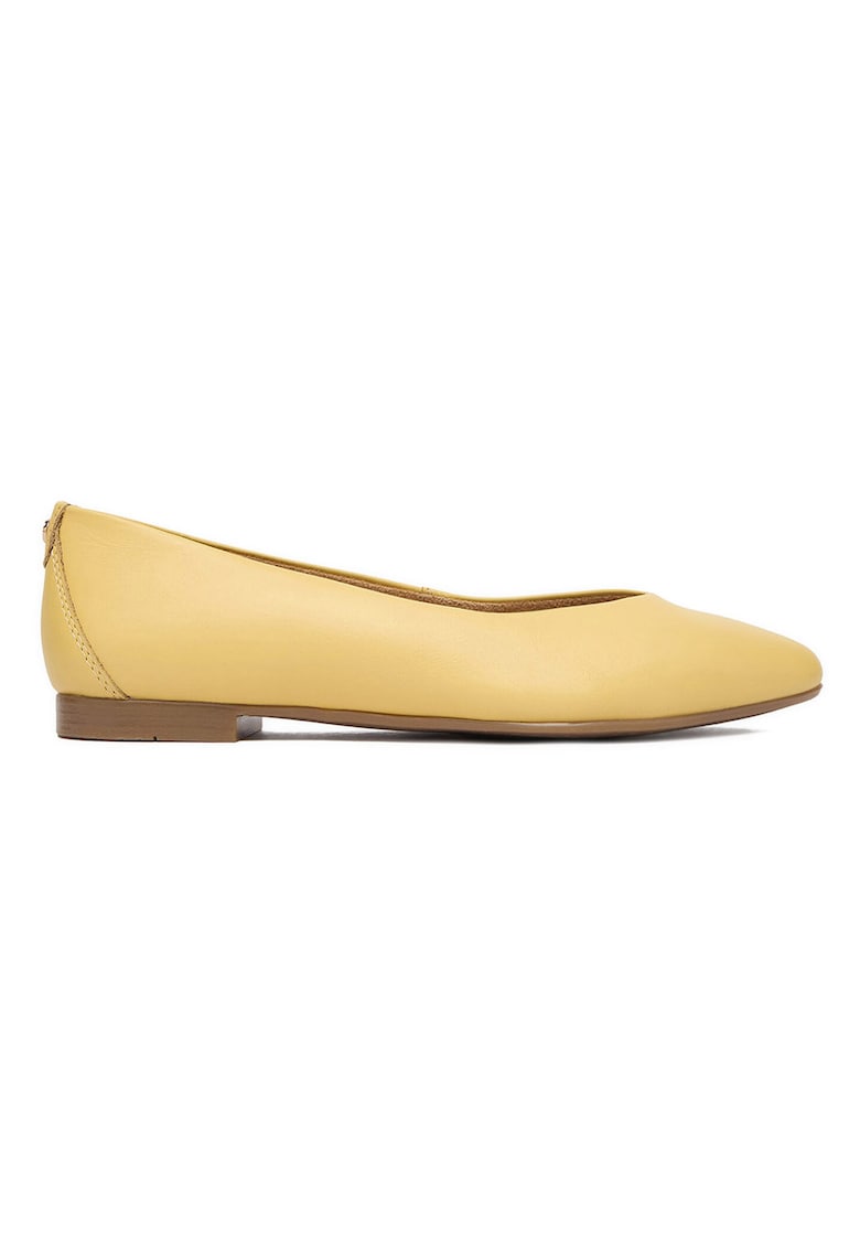Balerini dama - piele naturala - eleganta subtila - Galben