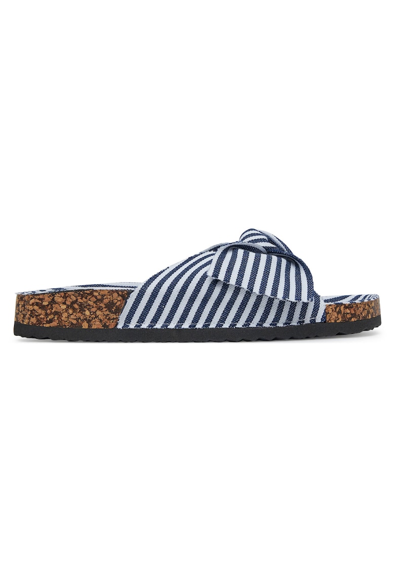 Papuci dama - albastru - textil
