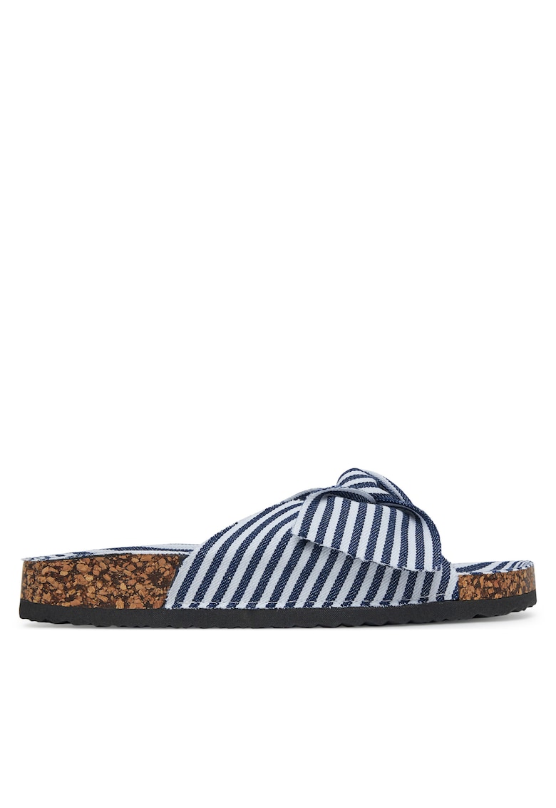 Papuci dama - albastru - textil