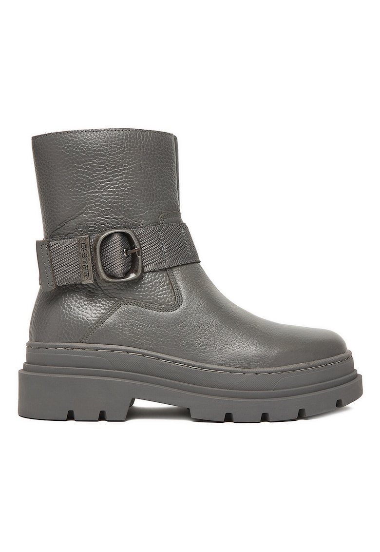 Botine dama - G-Star Raw - piele naturala - gri - design modern - talpa groasa