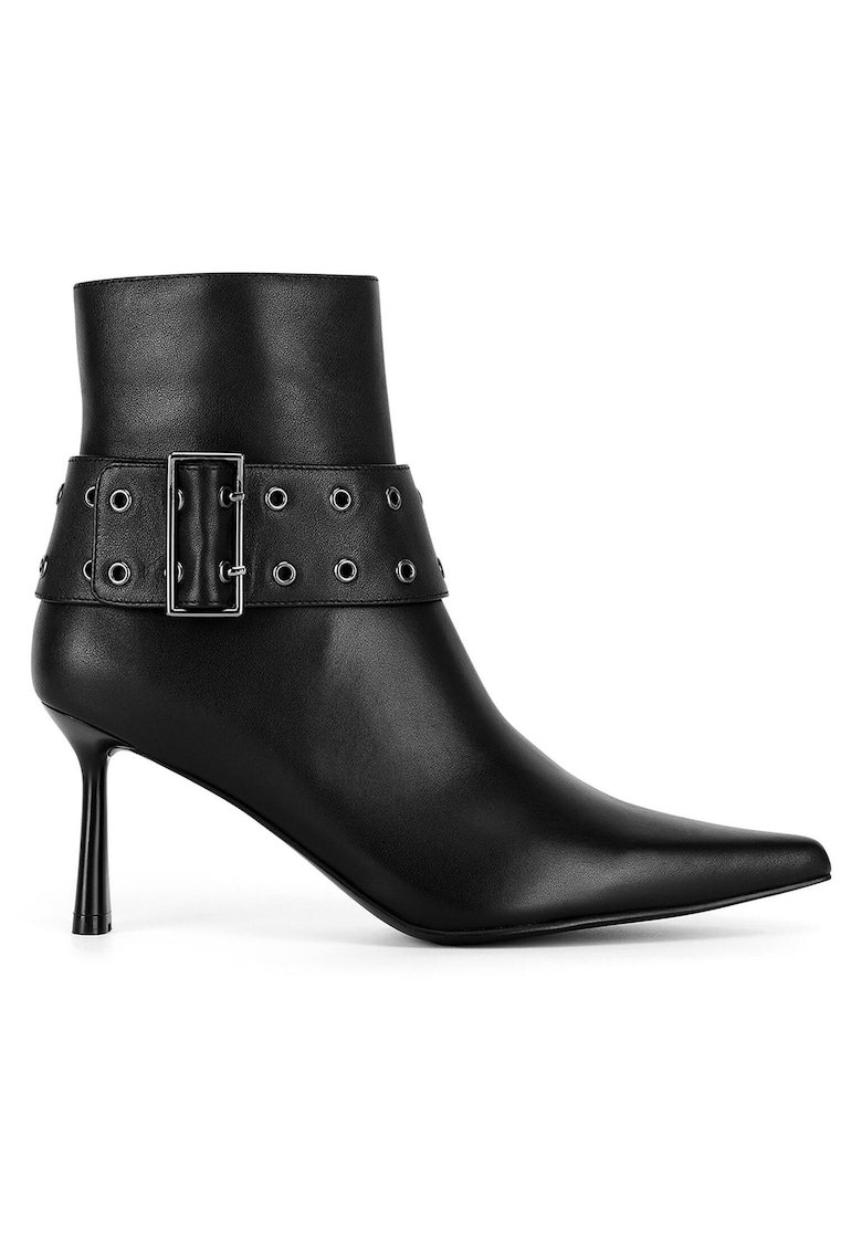 Botine dama - piele naturala - stiletto - negru -