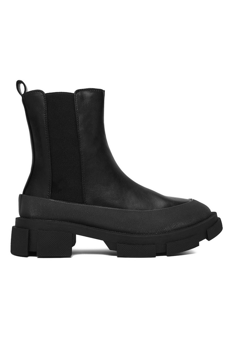 Botine femeie - material textil - negru -