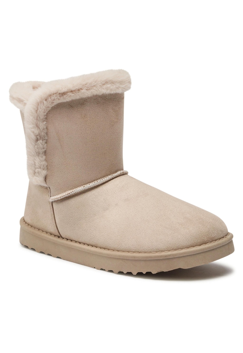 Botine femeie - tesatura - bej -