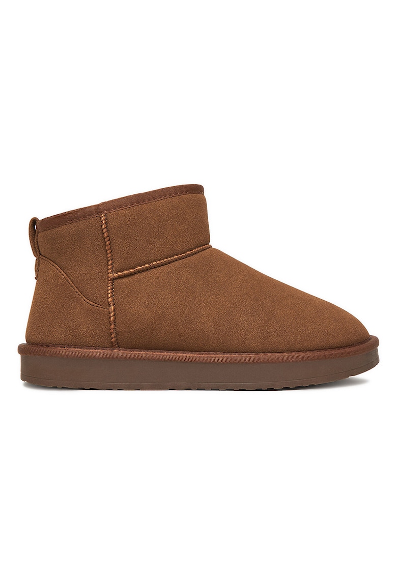 Botine femeie - tesatura - maro -