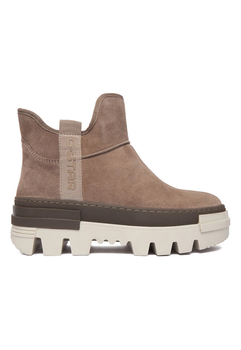 Botine dama - G-Star Raw - piele naturala - gri - interior captusit - talpa solida