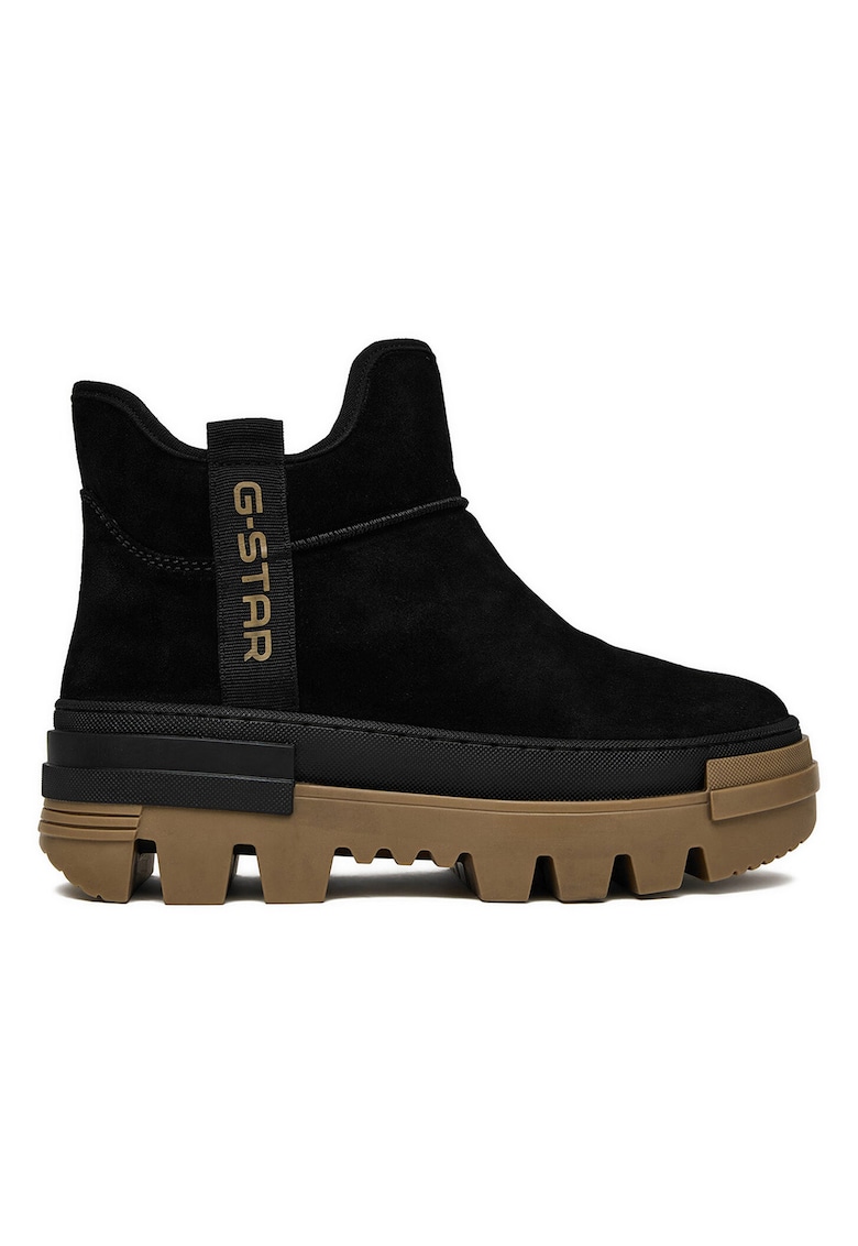 Botine femeie - piele naturala - negru -
