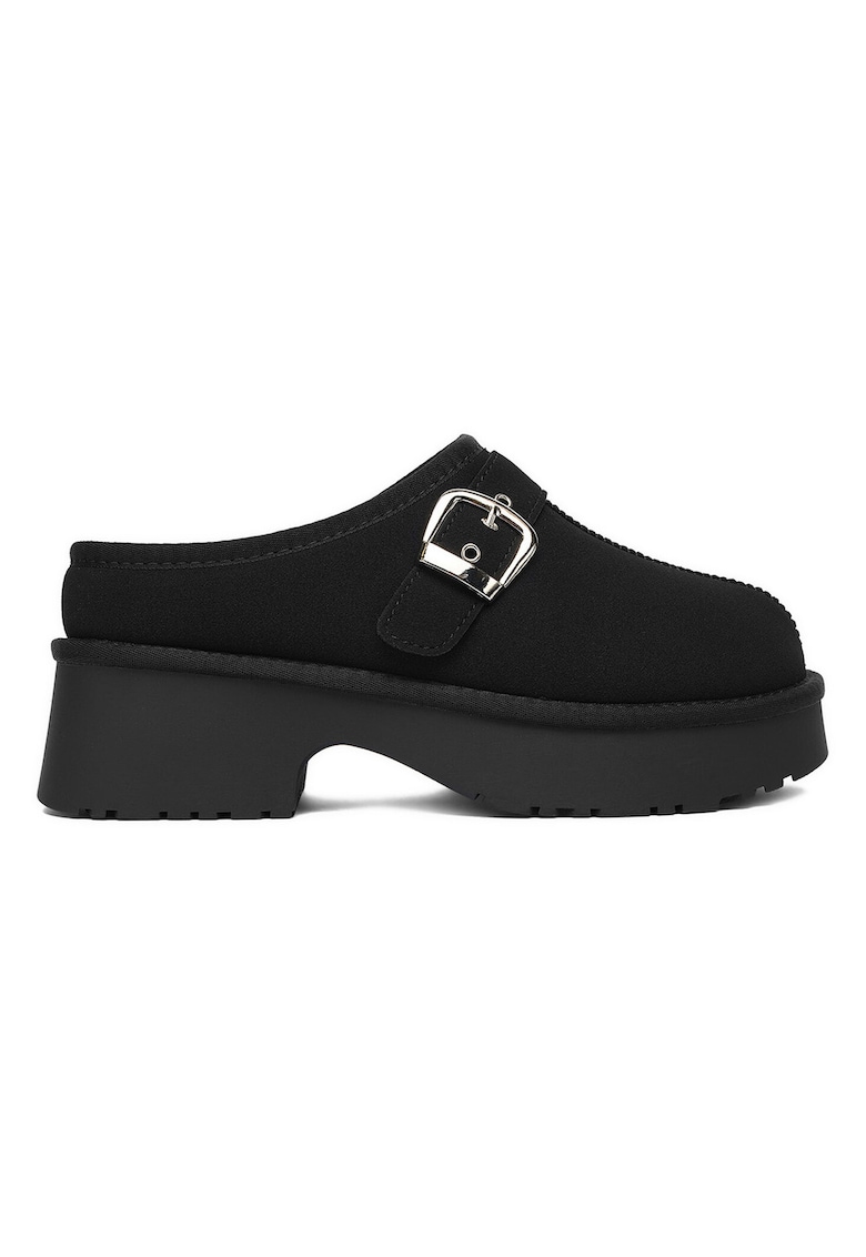 Papuci dama - material textil - negru