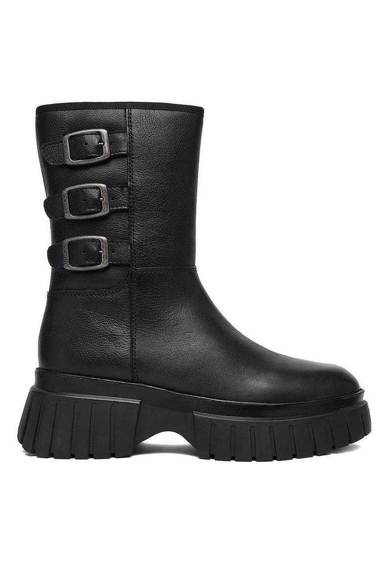 Botine de dama - piele naturala - negru -