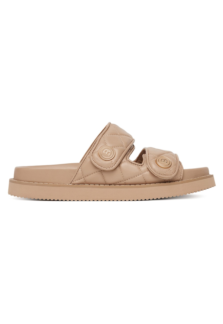 Slapi femeie - piele naturala - bej - Bej