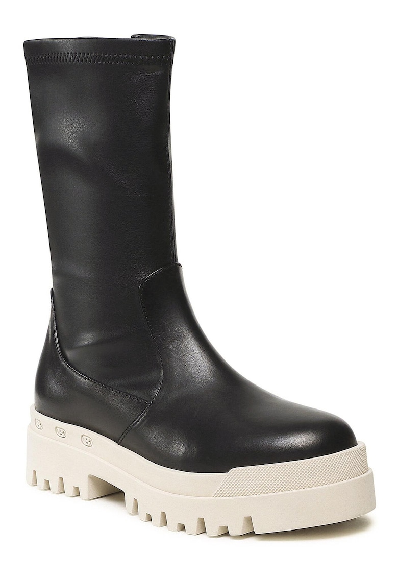 Botine dama - piele naturala - fermoar - negru