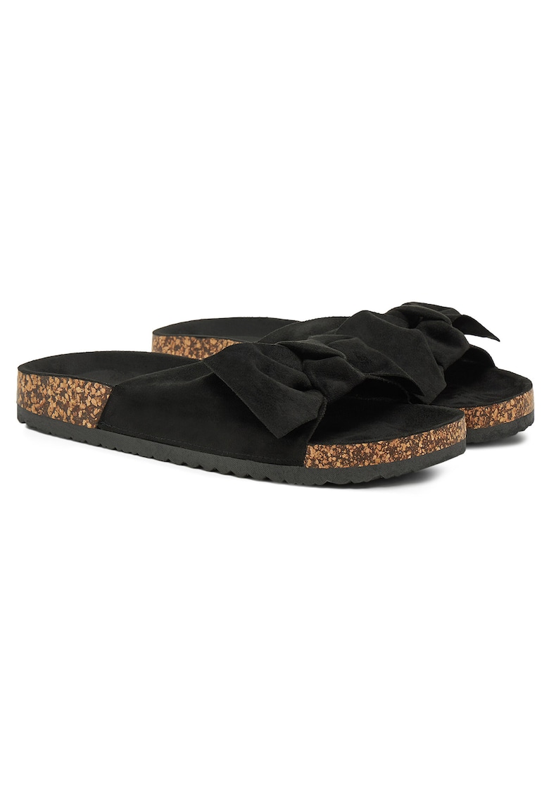 Papuci dama - negru - material textil