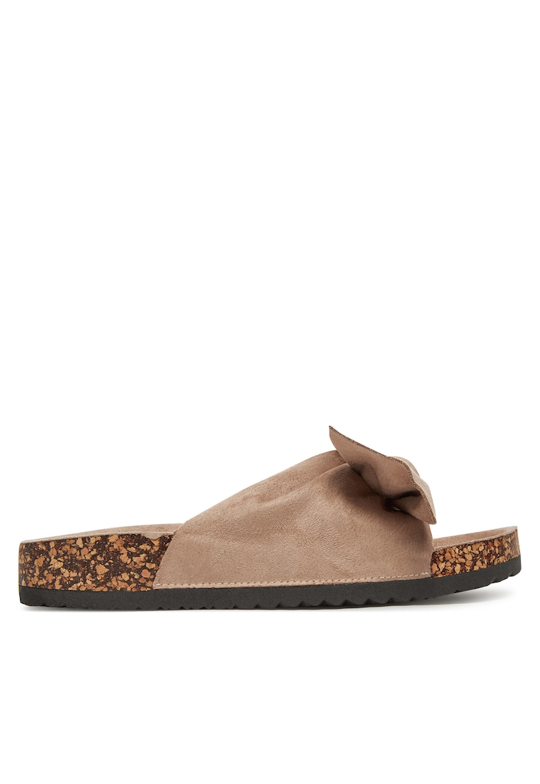Papuci dama - textil - bej - confortabili