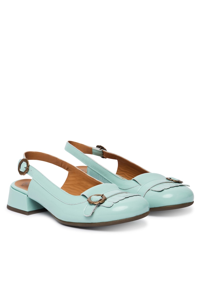 Pantofi dama - piele naturala - verde menta
