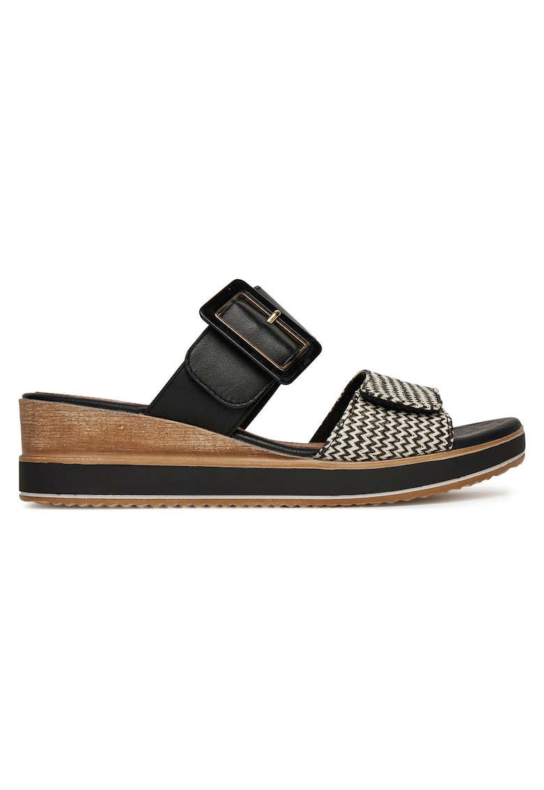Papuci dama - piele naturala - negru