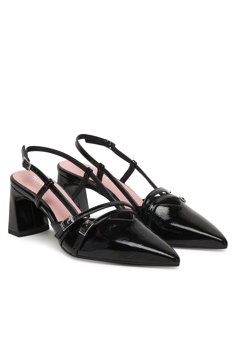 Pantofi dama - toc clasic - negru - piele ecologica