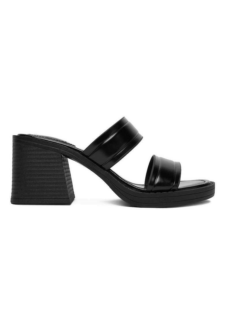 Sandale dama - piele ecologica - negru - clasic
