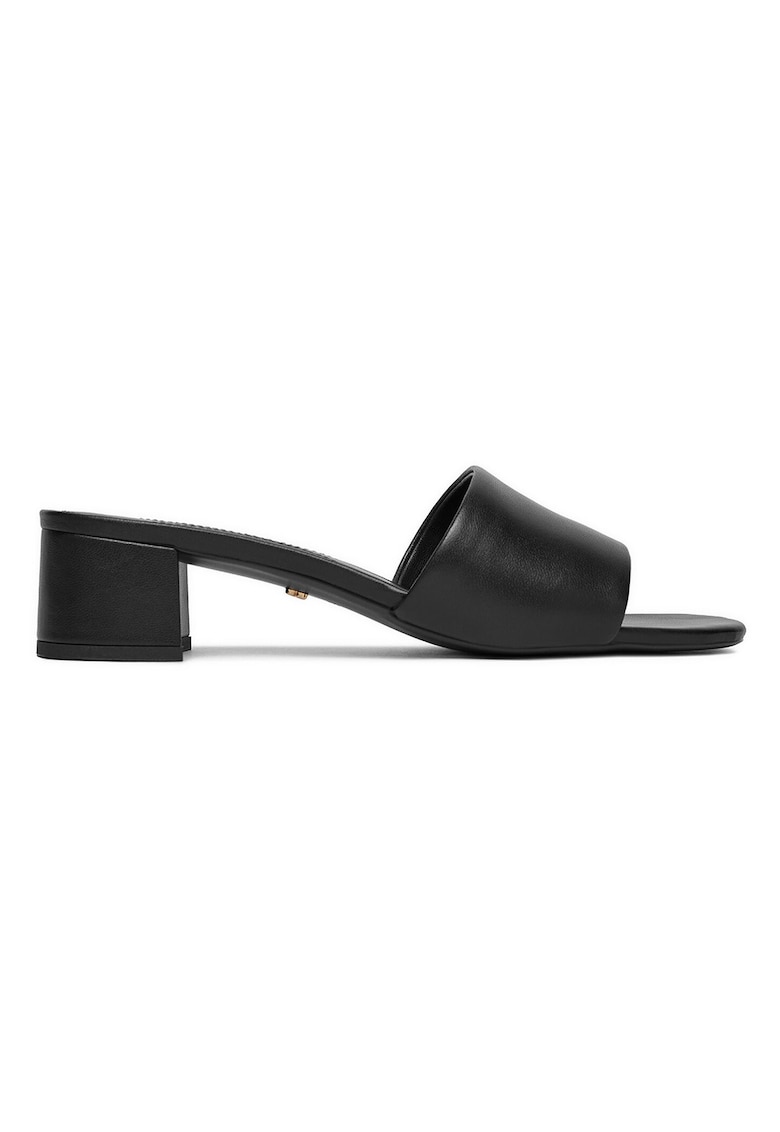 Papuci dama - din piele naturala - negru