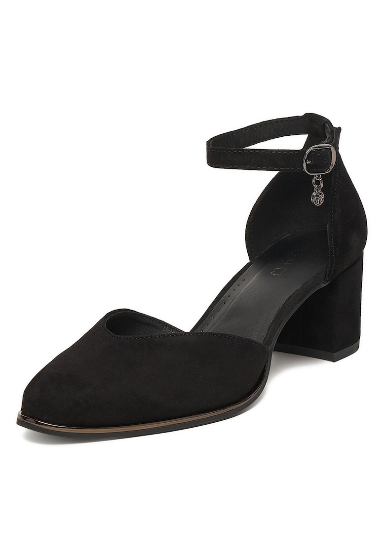 Pantofi dama - piele naturala - clasic - toc mic - negru