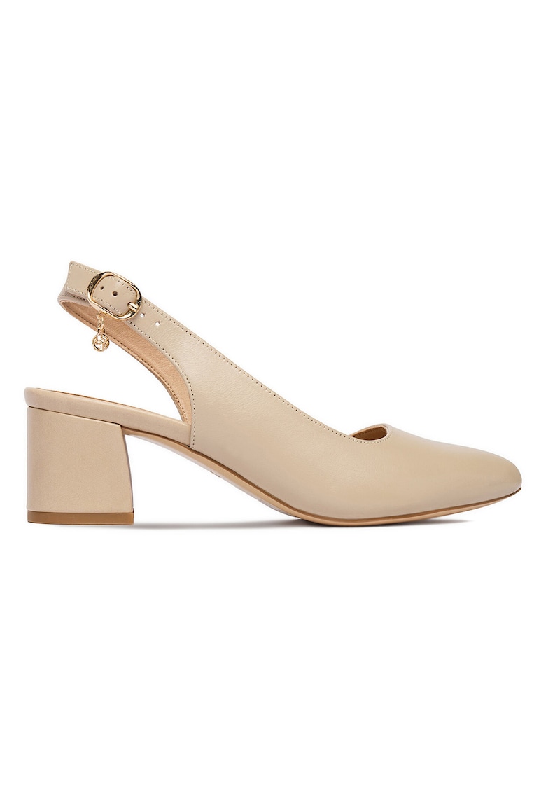 Pantofi femei - piele naturala - bej