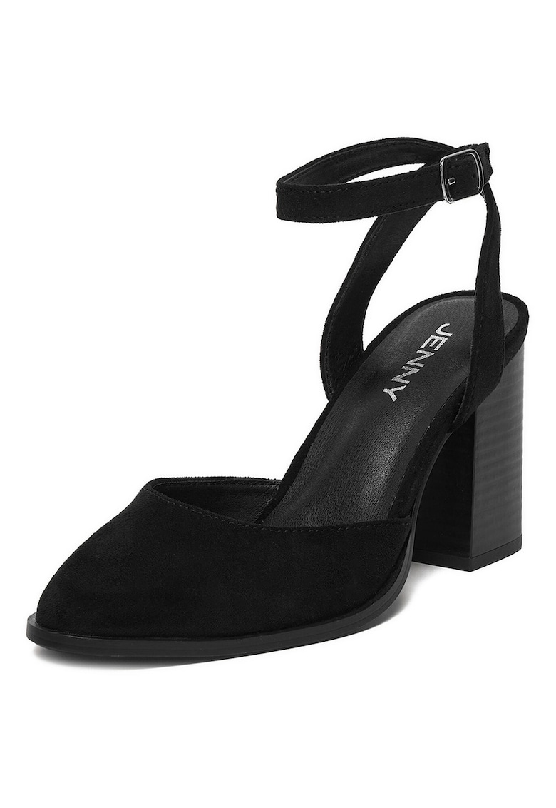 Pantofi pentru dama - textil - toc clasic - negru