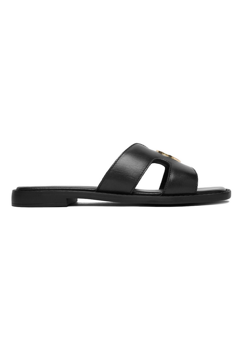 Papuci dama - din piele naturala - negru