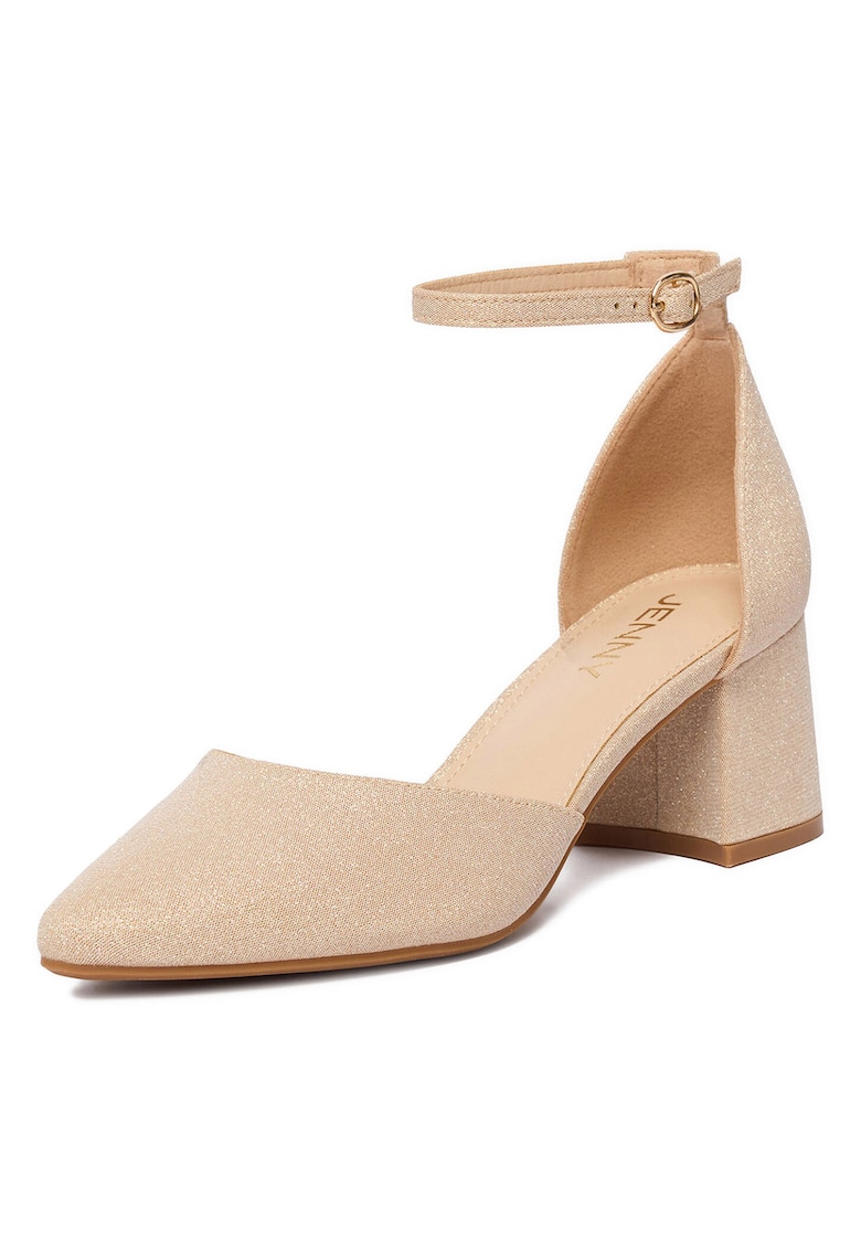 Pantofi dama - clasic - bej - textil