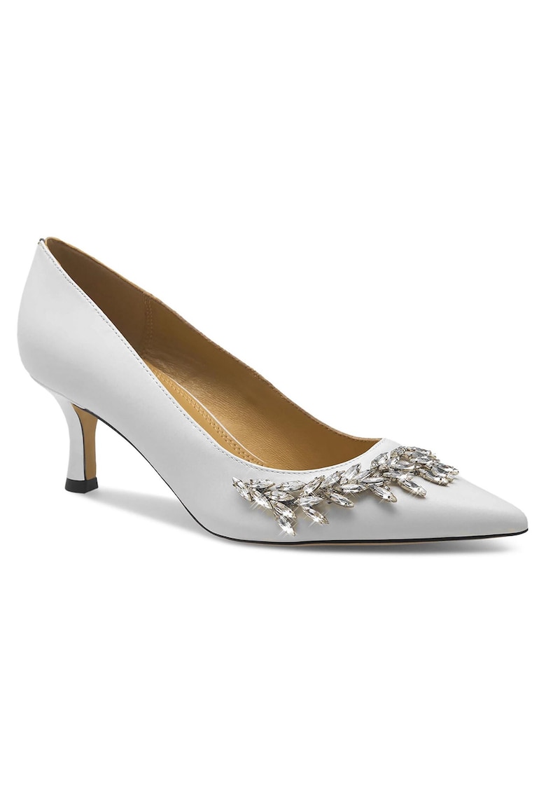 Pantofi dama - piele naturala - stiletto - alb -