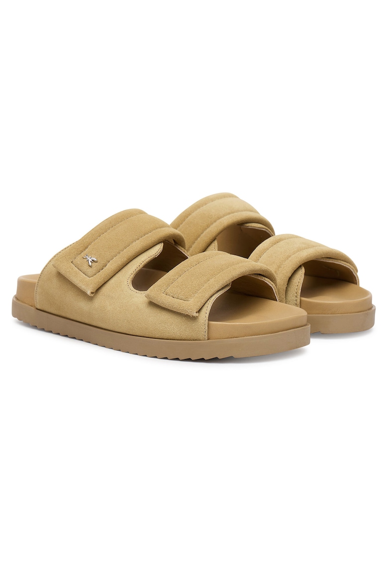 Papuci dama - piele naturala - bej