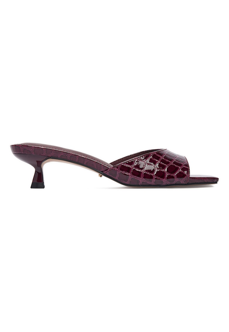 Pantofi dama - animal print - rosu - material sintetic