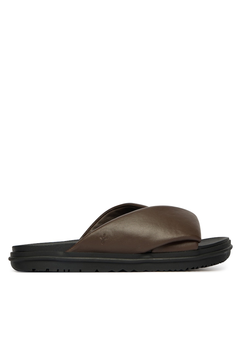 Papuci dama - W13309 - piele naturala - maro