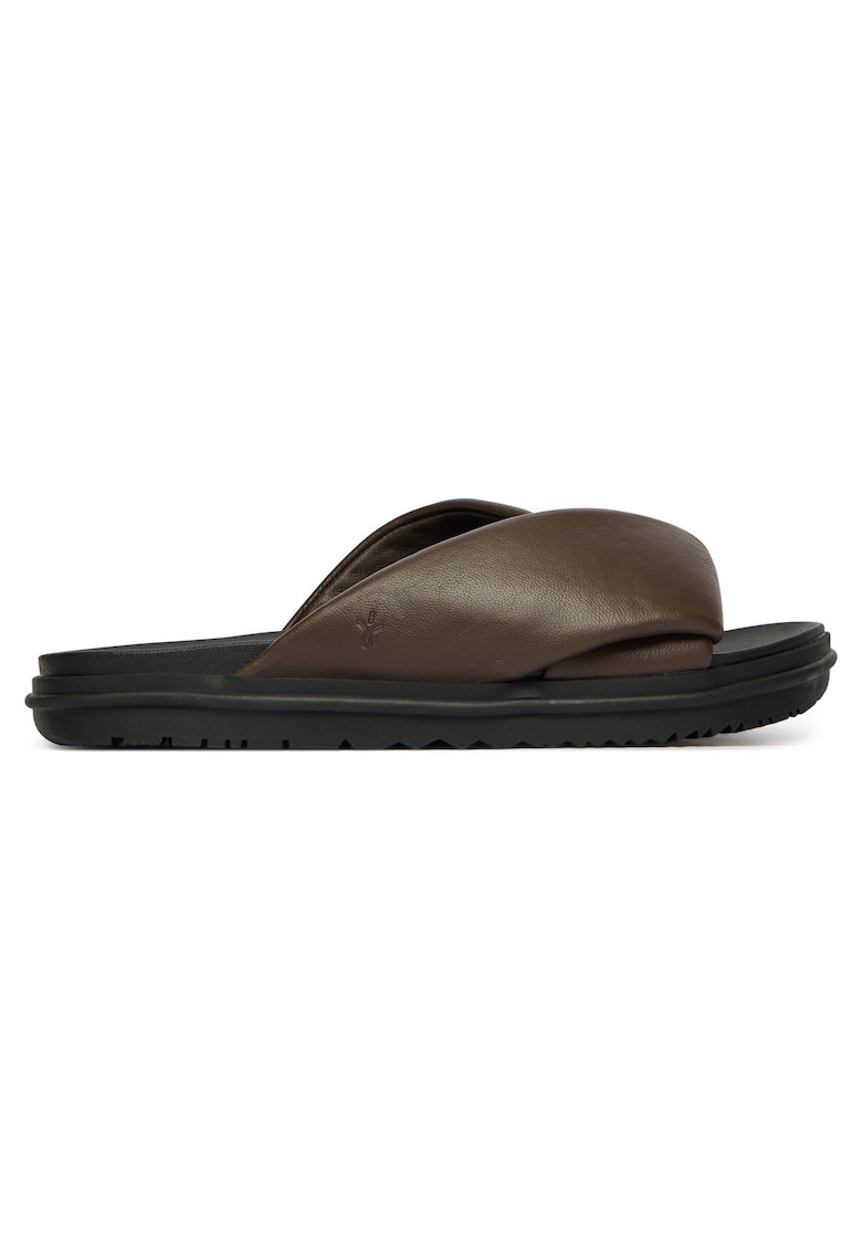 Papuci dama - W13309 - piele naturala - maro