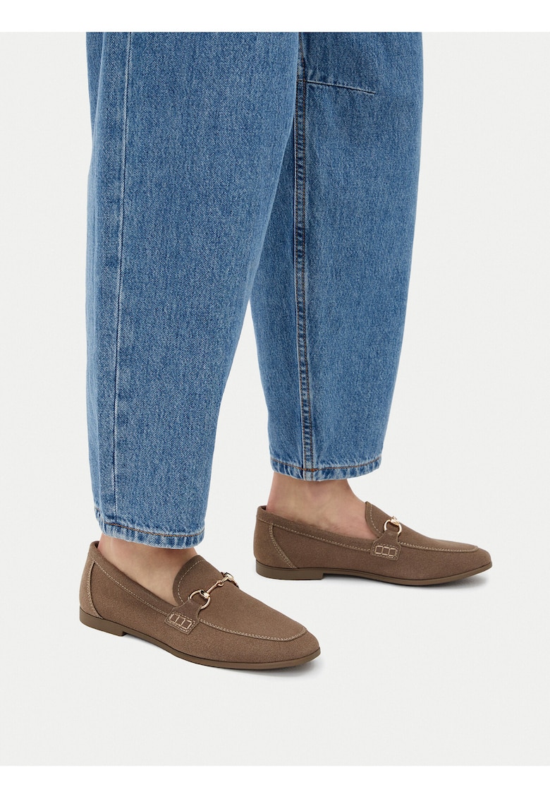Mocasini dama - bej - material textil