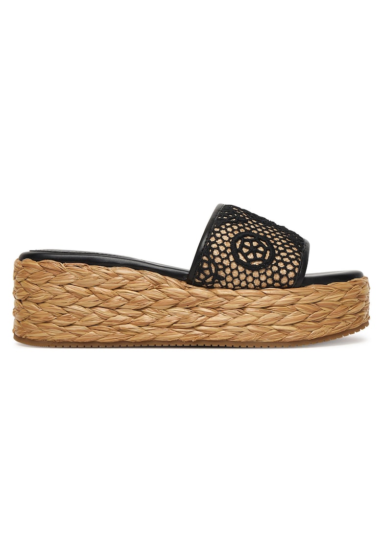 Papuci dama - FLJBIAFAL04 - negru/bej - textil
